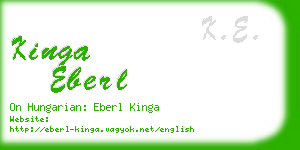 kinga eberl business card